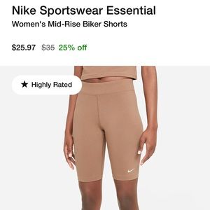 Brown Nike Biker Shorts